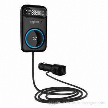 Car Audio Connector with FM and Bluetooth, One-touch Control